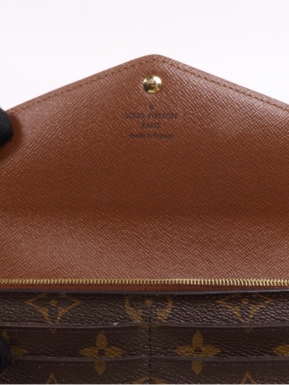 Louis Vuitton Monogram Canvas Envelope Wallet in Brown and Gold - Picture 8 of 15